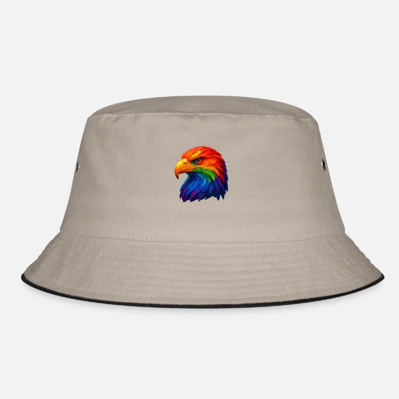 Color Feather White-tailed Eagle Head Bucket Hat