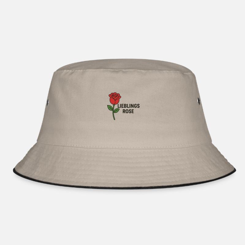 FAVORITE ROSE - Bucket Hat - khaki/black