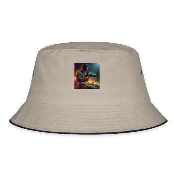 Photographer in action - Bucket Hat - khaki/black - Front