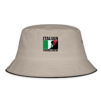 Italian Hiking Crew Hiking Shirt - Bucket Hat - khaki/black - Front