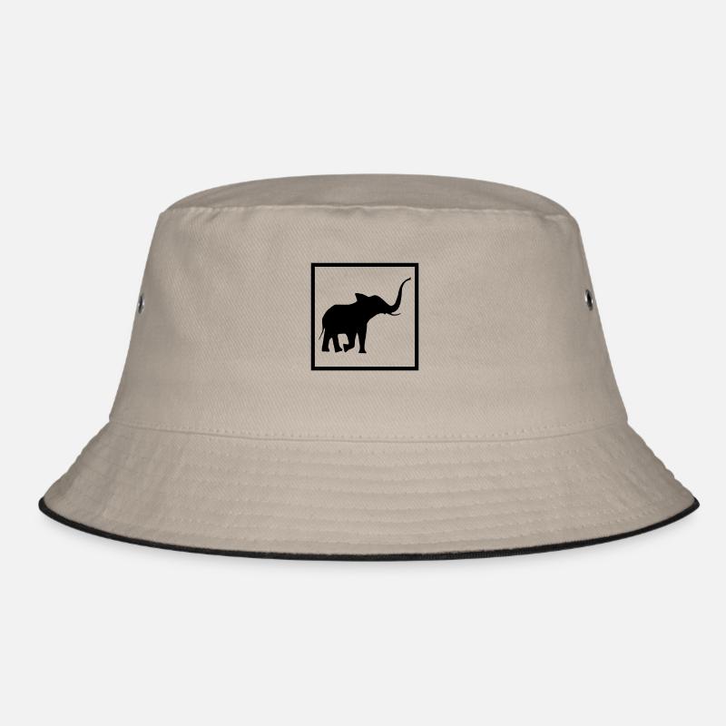 Elefant Tier Zoo Giraffe Affe Fun Achtung Bucket Hat