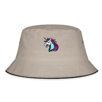 Unicorn Evil - Bucket Hat - khaki/black - Front