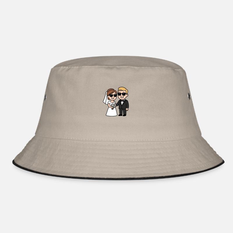 brautpaar ehepaar comic Bucket Hat
