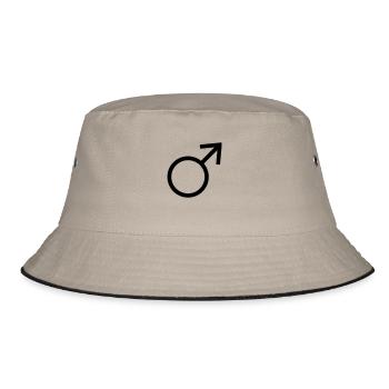 Men! - Bucket Hat - khaki/black - Front