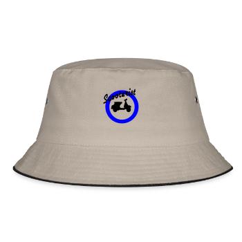Motorroller Roller Blechroller Schaltroller - Bucket Hat - Khaki/Schwarz - Vorne