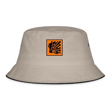 explosions gefahr - Bucket Hat - Khaki/Schwarz - Vorne