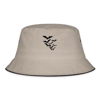fledermaus - Bucket Hat - Khaki/Schwarz - Vorne