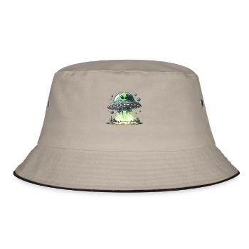 UFO Lands - Bucket Hat - khaki/black - Front