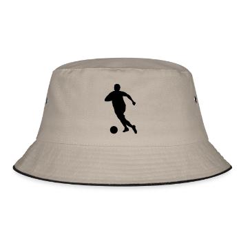 Fußballer - Bucket Hat - Khaki/Schwarz - Vorne