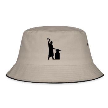 schmied_1c - Bucket Hat - khaki/black - Front