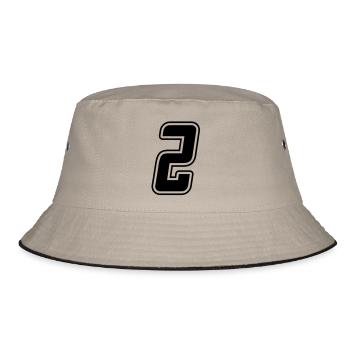 Startnummer 2 - Bucket Hat - Khaki/Schwarz - Vorne
