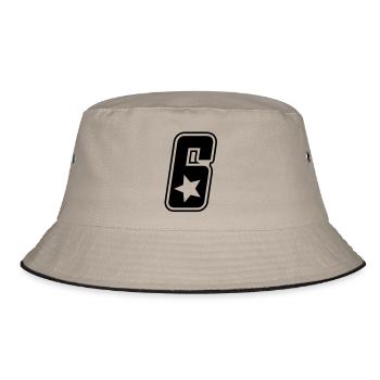 Startnummer 6 - Bucket Hat - Khaki/Schwarz - Vorne