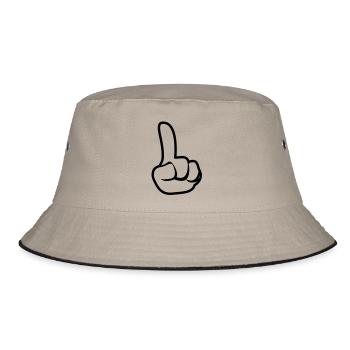 Finger-wagging - Bucket Hat - khaki/black - Front