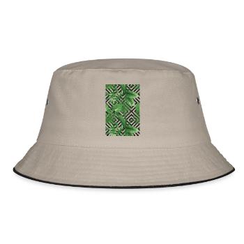 Tropical Geometry - Bucket Hat - Khaki/Schwarz - Vorne