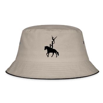 Voltigieren Dreierübung - Bucket Hat - Khaki/Schwarz - Vorne