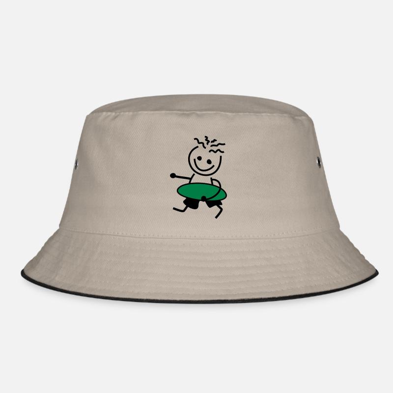 FRED MIT BRETT - Bucket Hat - Khaki/Schwarz