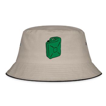 Benzin Kanister - Bucket Hat - Khaki/Schwarz - Vorne