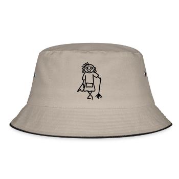 Cleaning lady - Bucket Hat - khaki/black - Front