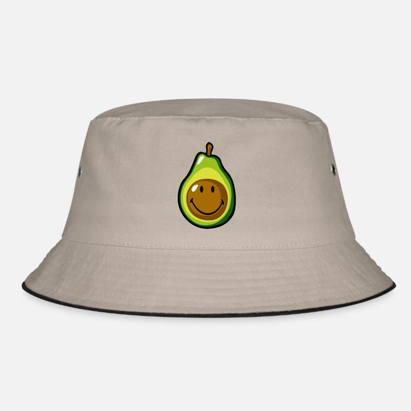 Smiley Avocado Pear Bucket Hat