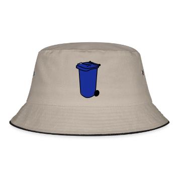 blaue Tonne - Bucket Hat - Khaki/Schwarz - Vorne
