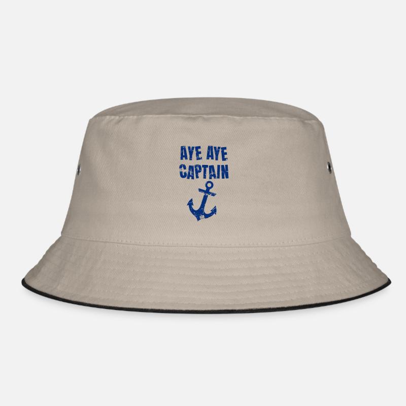Aye Aye Captain vintage Spruch Seefahrer Küste Bucket Hat