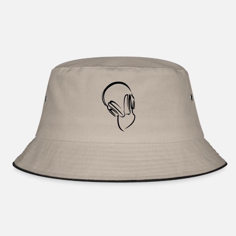Kopfhörer - Bucket Hat - Khaki/Schwarz