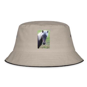 Horse Horse Poster - Bucket Hat - khaki/black - Front