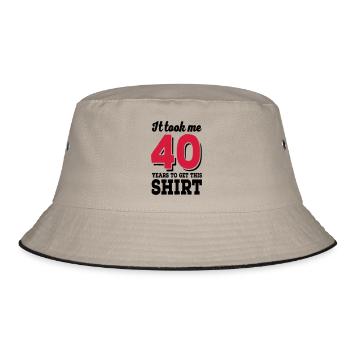 40th birthday - Bucket Hat - khaki/black - Front