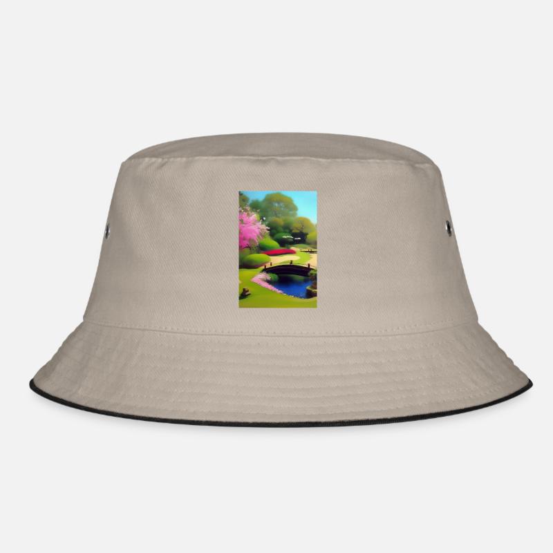 Chinesischer Zen Garten Bucket Hat