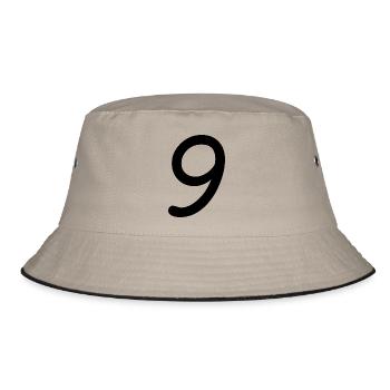 9 - Bucket Hat - Khaki/Schwarz - Vorne