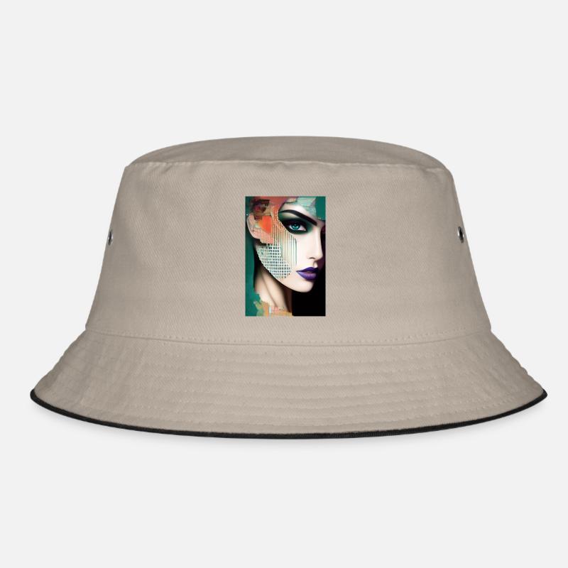Abstrakte Gesichts Kunst Bucket Hat