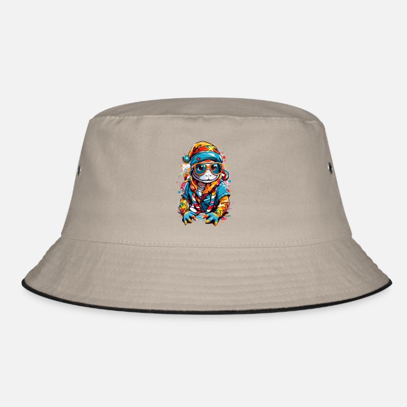 Echse - Bucket Hat - Khaki/Schwarz