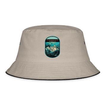 at Bourscheid Castle - Bucket Hat - khaki/black - Front