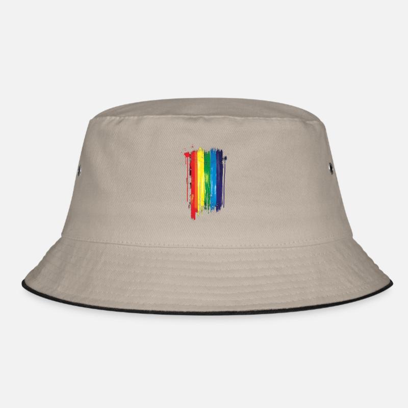 Subtle and Cool Dripping Pride Flag Rainbow Design Bucket Hat