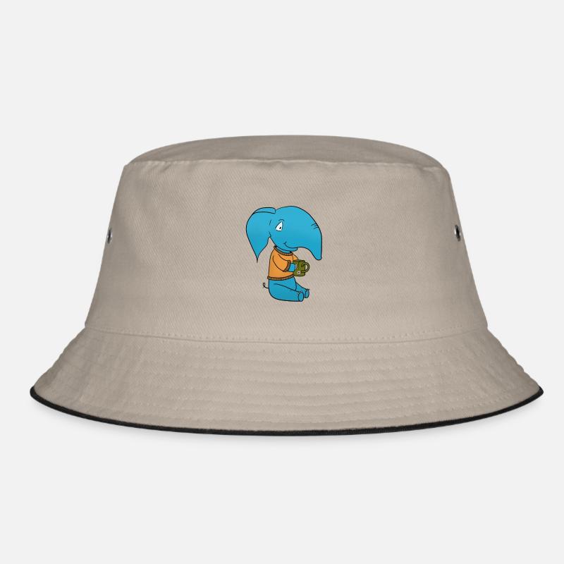 Elephant Tea - Bucket Hat - khaki/black