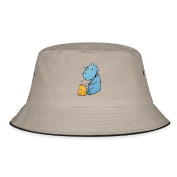 Nilpferd Sandburg - Bucket Hat - Khaki/Schwarz - Vorne