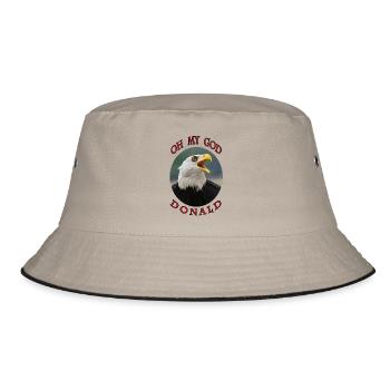 Weißkopfseeadler Donald  oh my god - Bucket Hat - Khaki/Schwarz - Vorne