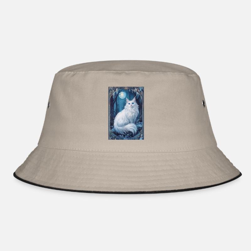 Cloudtail Cloud Tail Beautiful White Cat Winter Bucket Hat