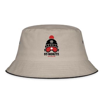 St Moritz ski resort Switzerland Alps - Bucket Hat - khaki/black - Front