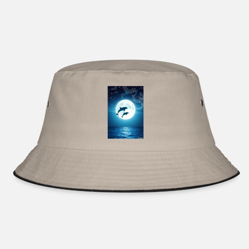 Ocean Vibes - Bucket Hat - khaki/black