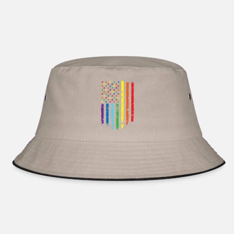 Regenbogen Flagge mit Sternenmuster Bucket Hat