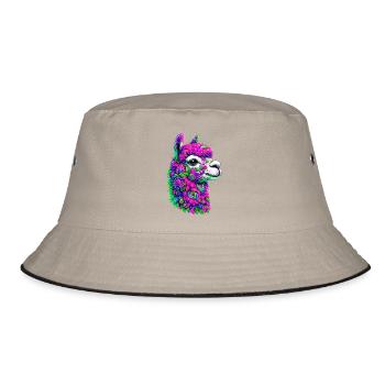 Alpaka - Bucket Hat - Khaki/Schwarz - Vorne