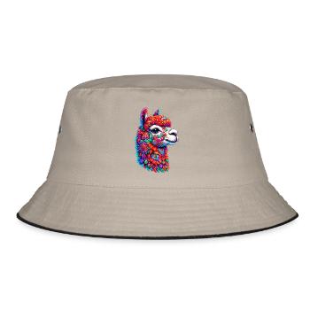 Alpaka - Bucket Hat - Khaki/Schwarz - Vorne