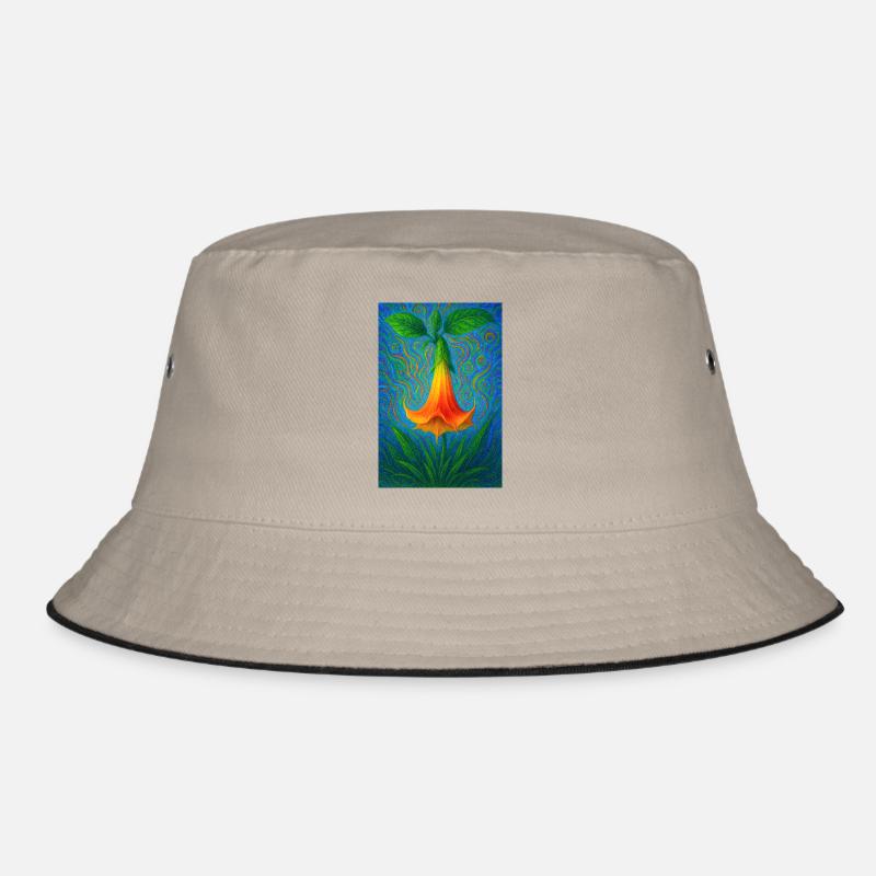 Engelstrompete - Bucket Hat - Khaki/Schwarz