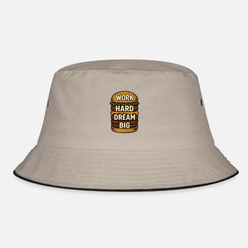Burger - Work Hard Dream Big Bucket Hat
