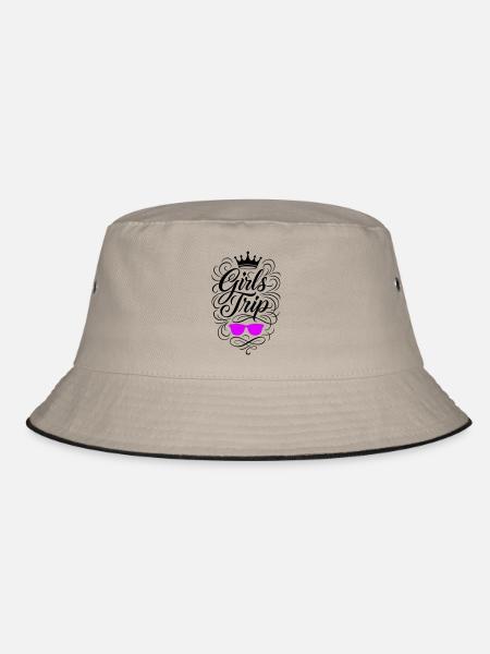 Girls Trip Holiday Travel Girls - Bucket Hat - khaki/black - Front