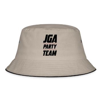 JGA Party Team Junggesellenabschied - Bucket Hat - Khaki/Schwarz - Vorne