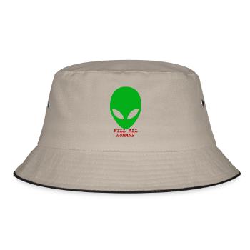 KILL ALL HUMANS - Bucket Hat - khaki/black - Front