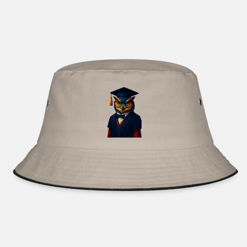 WPAP Stil Tier - Eule im Professoren-Outfit Fliege Bucket Hat