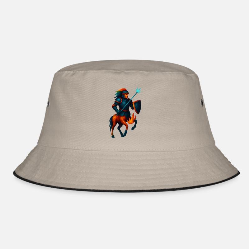 WPAP Style Animal - Centaur in Armor with Laser Lance Bucket Hat